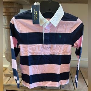 NWT Ralph Lauren Striped Cotton Rugby Shirt Sz. 7